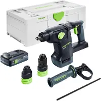Festool KHC 18 EB-Basic Marteau combiné sans fil 18 V 2,6 J SDS-Plus Brushless + 1x batterie 4,0 Ah + Systainer - sans chargeur