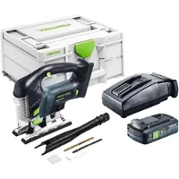 Festool Scie sauteuse pendulaire sans fil PSBC 420 EB-Basic 18 V 120 mm sans balais + 1 batterie 4,0 Ah + chargeur + Systainer