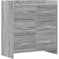 vidaXL Buffet gris Sonoma 75 x 33 x 80 cm en aggloméré