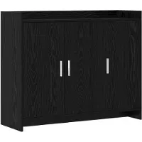 vidaXL Buffet en chêne noir 98,5 x 33 x 80 cm, aggloméré