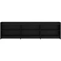 vidaXL Meuble TV 168 x 33 x 47 cm en aggloméré chêne noir