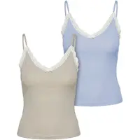 Urban Classics Haut beige / bleu