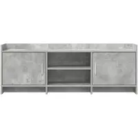 vidaXL Meuble TV 130 x 33 x 47 cm, gris béton, aggloméré