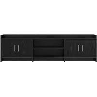 vidaXL Meuble TV 168 x 33 x 47 cm en aggloméré chêne noir
