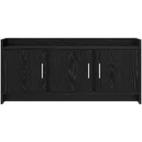 vidaXL Meuble TV 102 x 33 x 47 cm en aggloméré chêne noir