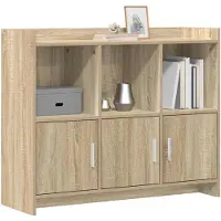 vidaXL Buffet en chêne Sonoma 98,5 x 33 x 80 cm, aggloméré
