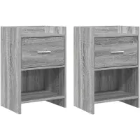 vidaXL Tables de chevet 2 pcs Sonoma gris 40 x 30 x 60 cm