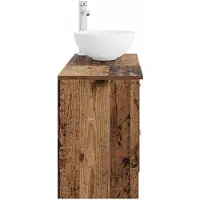 vidaXL Ensemble de meubles de salle de bain, 2 pièces, en bois de récupération et en panneaux de bois