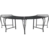vidaXL Banc en forme d'arbre 4 places 160 x 80 x 44 cm Acier noir