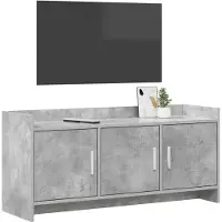 vidaXL Meuble TV 102 x 33 x 47 cm, gris béton, aggloméré