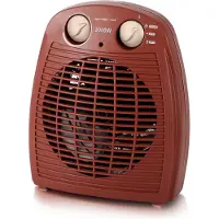 Emerio Aérotherme FH-106737.13 - 25 m² - 2 niveaux de chauffage - fonction de ventilation - thermostat réglable - lampe témoin - anti-basculement - rouge