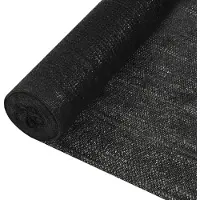 vidaXL Filet brise-vue Noir 1,5x25 m PEHD 195 g/m²