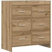 vidaXL Buffet en chêne Artisan 75 x 33 x 80 cm, aggloméré