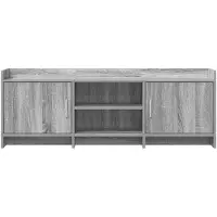 vidaXL Meuble TV 130 x 33 x 47 cm, gris, bois de Sonoma