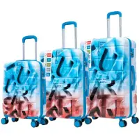 ROYAL SWISS Ensemble de valises 3 pièces - Valises de voyage en PP rigide avec serrure TSA, roulettes doubles à 360° et finition anti-rayures -