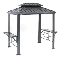 Sojag Pavillon Messina BBQ 6x8 anthracite 179 x 292 x 262 cm (L x l x h) Aluminium