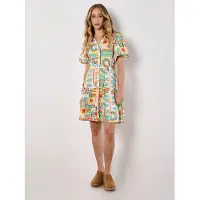 Apricot Robe crème / aqua / menthe / orange