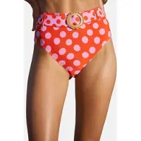 Love & roses Bas de bikini rose / rouge orangé