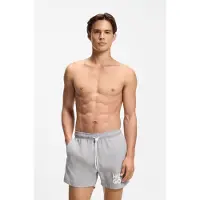 HUGO underwear Short de bain à séchage rapide et logo imprimé empilé