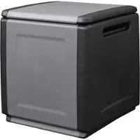 vidaXL Boîte de rangement de jardin 54x53x57 cm 130 L Gris foncé Noir