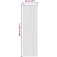 vidaXL Rideau anti-insectes en chenille, gris et beige, 56 x 200 cm