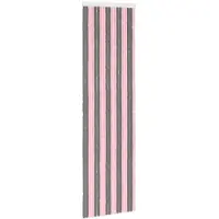 vidaXL Rideau anti-insectes en chenille, gris argenté et rose, 56 x 200 cm