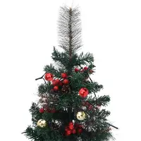 vidaXL Arbre de Noël artificiel pré-éclairé d'allée 2 pcs 76 cm PVC