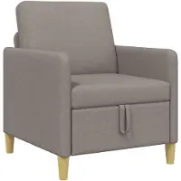 vidaXL Sofa avec rangement Taupe 72 x 78 x 87 cm Polyester