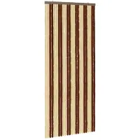 vidaXL Rideau anti-insectes en chenille, marron et beige, 100 x 230 cm