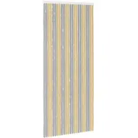 vidaXL Rideau anti-insectes en chenille, gris et beige, 100 x 230 cm