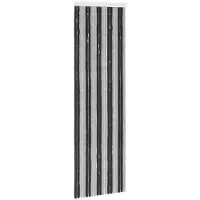vidaXL Rideau anti-insectes en chenille, gris et noir, 56 x 185 cm