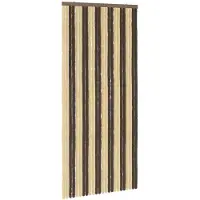 vidaXL Rideau anti-insectes en chenille, marron foncé et beige