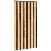 vidaXL Rideau anti-insectes en chenille, marron et beige, 118 x 220 cm