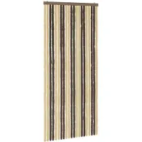 vidaXL Rideau anti-insectes en chenille, marron foncé et beige