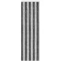 vidaXL Rideau anti-insectes en chenille, gris et noir, 56 x 185 cm