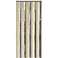 vidaXL Rideau anti-insectes en chenille, marron foncé et beige