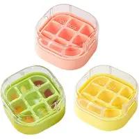 OEM VHV - Moule à glaçons en forme de chat - Revêtement en PVC - 9 compartiments - Avec couvercle, facile à démouler, empilable - Idéal pour le whisky, les cocktails, le café glacé et les fêtes