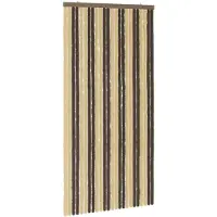 vidaXL Rideau anti-insectes en chenille, marron foncé et beige