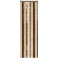vidaXL Rideau anti-insectes en chenille, marron et beige, 56 x 185 cm
