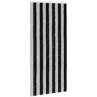 vidaXL Rideau anti-insectes en chenille, gris et noir, 100 x 220 cm