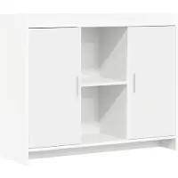 vidaXL Buffet blanc 98,5 x 33 x 80 cm en aggloméré