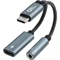 Microconnect MC-USBC-AUDIOCF Adaptateur de câble vidéo 0,13 m Argent