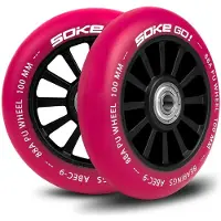Soke Roues de trottinette 100 mm rouge rubis 2 pièces