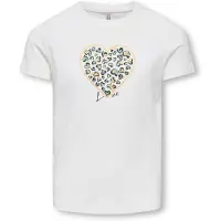 ONLY GIRLS T-Shirt 'KOGLany-Nina' or / vert pastel / noir / blanc