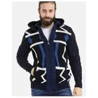 Cipo & Baxx Vestes en maille bleu / bleu foncé / blanc