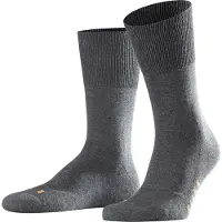 Falke Chaussettes de loisirs Run unie, gris foncé, pointures 35-36