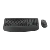 Logitech Signature Comfort Plus Combo MK880, sans fil, technologie sans fil RF + Bluetooth, clavier à mécanisme à piston, disposition QWERTY, couleur graphite, inclut une souris