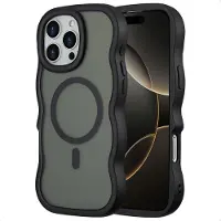 Selencia Coque arrière Wavy avec MagSafe Apple iPhone 16 Pro Max - Noir