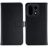 Selencia Étui portefeuille en cuir véritable OnePlus 15 - Noir