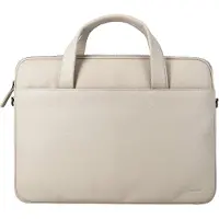 Accezz Leather Sac ordinateur 16 pouces - Beige